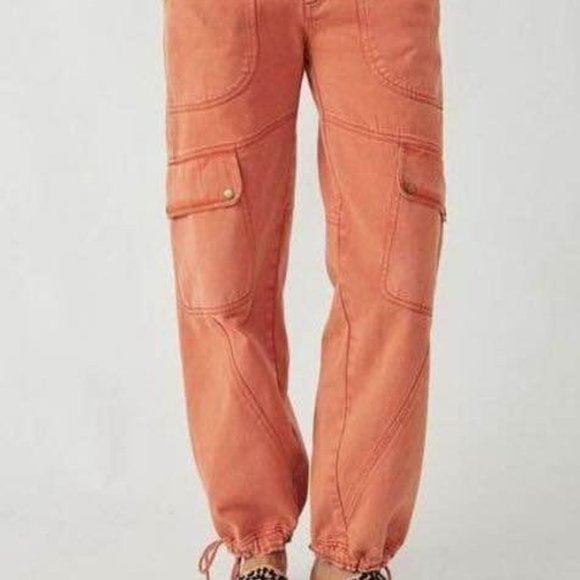 Free People Come and Get It Utility Pant in Spice Route - Picture 1 of 6